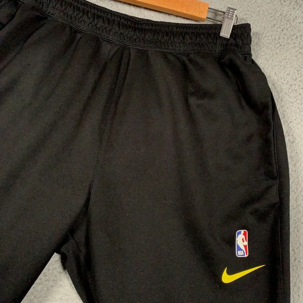 Nike Utah Jazz Team Issued Jogger Pants Men's Large L Tall Black NBA Showtime